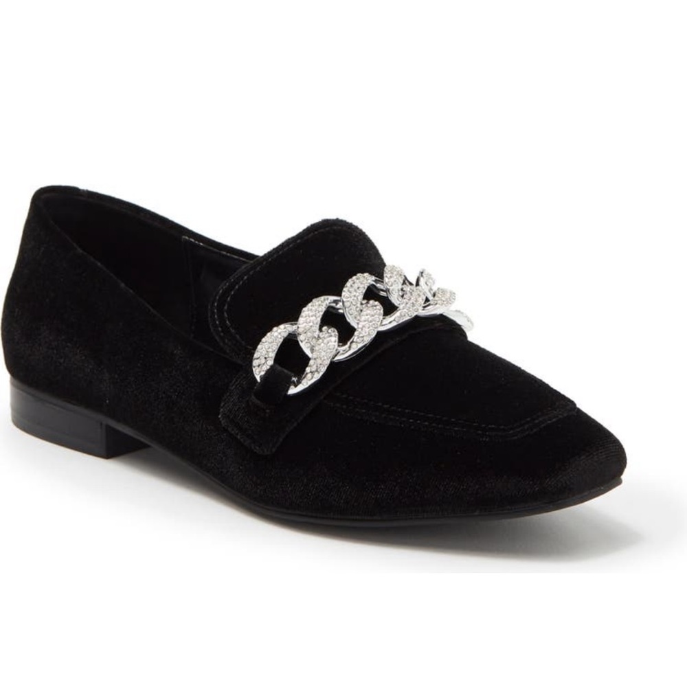 BRAND NEW Steve Madden Rilynn Chain Velvet Loafer Size 8.5